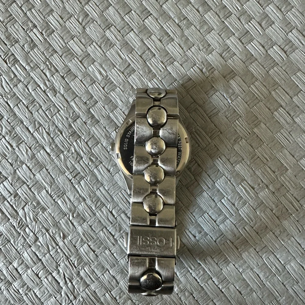 Fossil Blue and Silver Smartwatch with Elegant Design